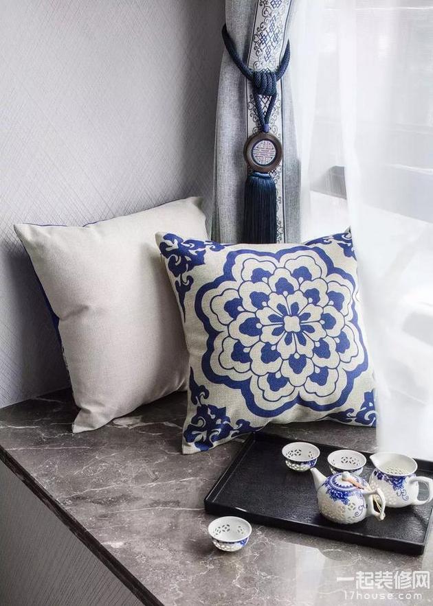 138平的新中式风大宅,无处不在的青花瓷元素好美! 138平的新中式风大宅,无处不在的青花瓷元素好美!